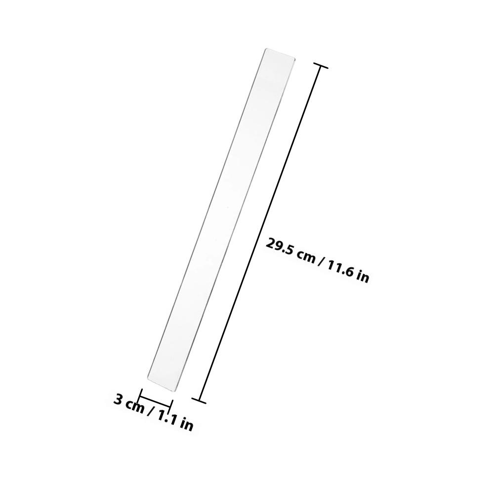 2Pcs Biscuit Making Ruler Acrylic Material High Precision Measuring Tool for Dough Thickness Pizza Fondant Non Rolling Pin Ruler