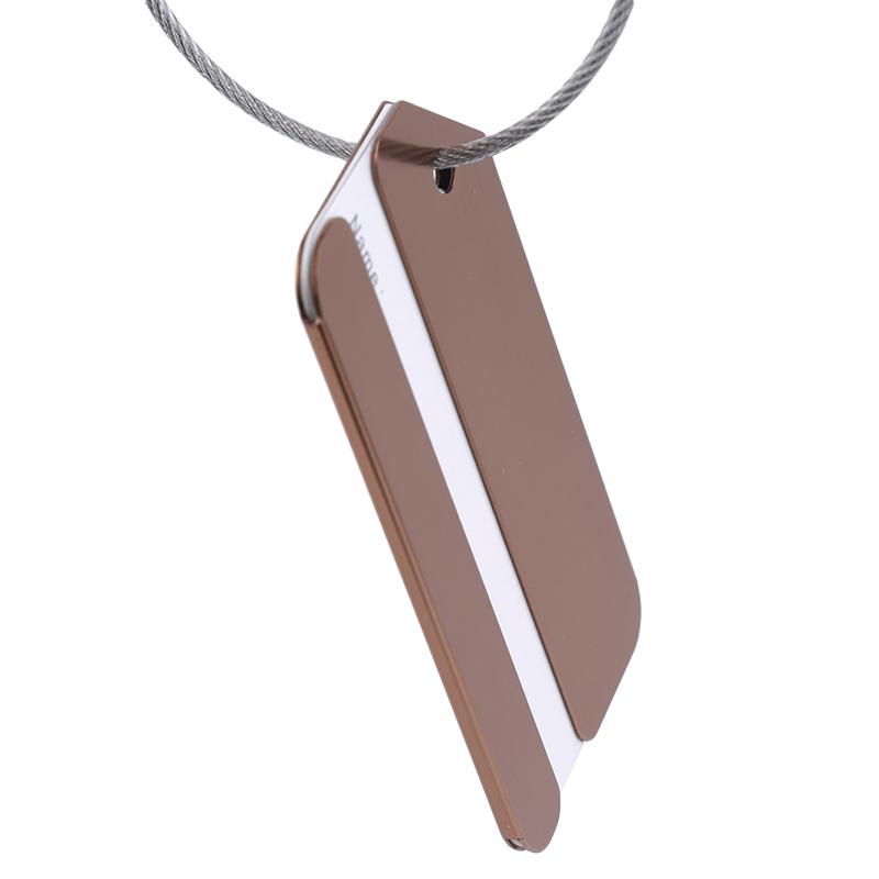 Gepäckanhänger Aluminiumlegierung Kofferanhänger Reiseetiketten Set mit Stahlschlaufe ID Gepäckanhänger für Koffer Reisezubehör