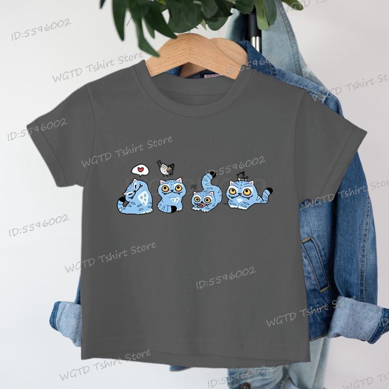 KPop Demon Hunters Tiger T-shirt Baby Girls Boys New Cartoon Cotton Tee Cute Tiger Print Crew Neck Cool Kids Tee Movie T-shirts