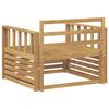 Outdoor Sofa Solid Acacia Wood White