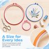 6pcs Adjustable Design Embroidery Hoop Set Plastic Adjustable Hoop Ring  For Embroidery