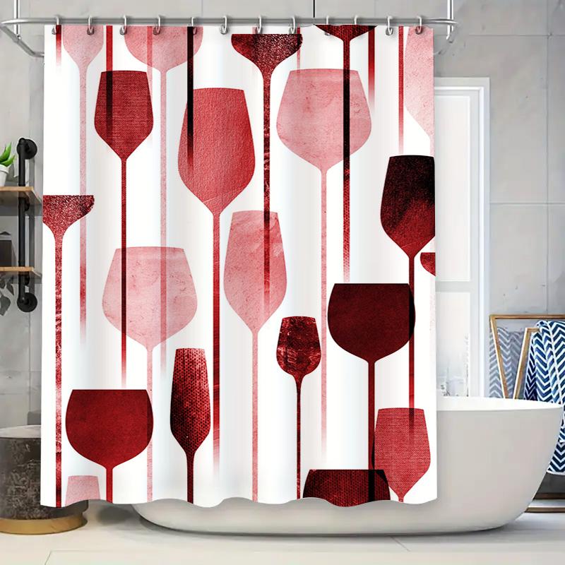 

Vibrant Blue Navy Bath Curtain With Letter W Design For Bathroom Decorations Waterproof Shower Curtain Set W60H190(CM)-1 Pcs