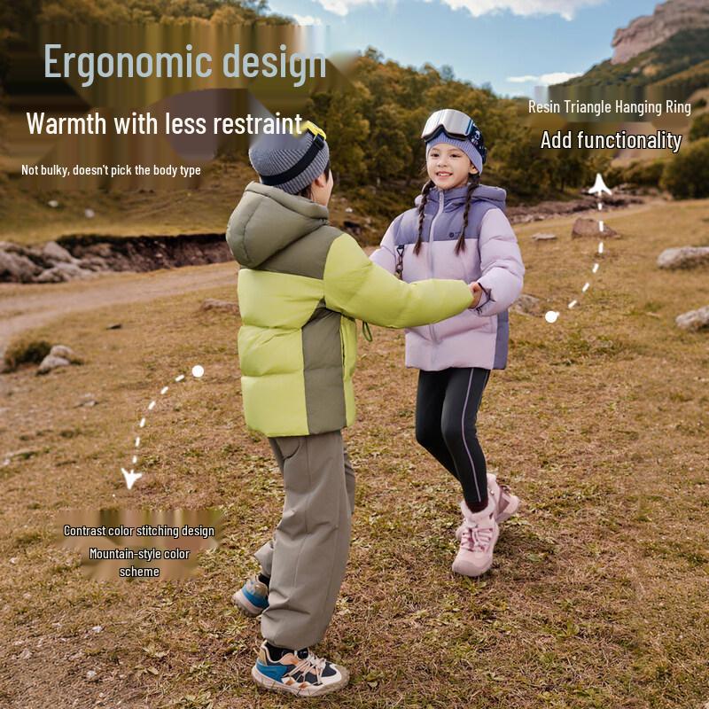 EBAER Kids Puffy Waterproof Winter Down Jacket 140