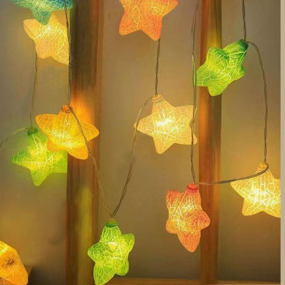 Crack Lights LED Lights Five-pointed Star Night Lights Conches Easter Egg Lights String Outdoor Camping Atmosphere Scene Setting