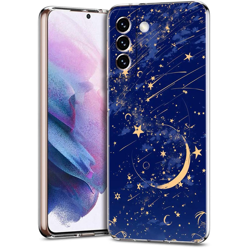 Transparent Phone Case Cover for Samsung Galaxy S25 S24 S23 S22 S20 S21 FE Ultra S10 S10E Plus Fashion Starry Sky Stars Pattern