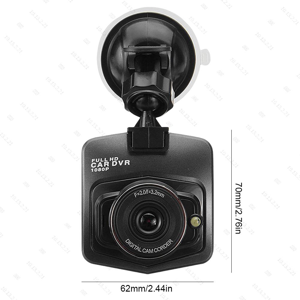 

Dash Cam Suction Cup HD 1080P Car DVR Night Vision Driver Recorder Loop Recording 2.4 Inch LCD Screen Motion Detection G-Sensor чорний
