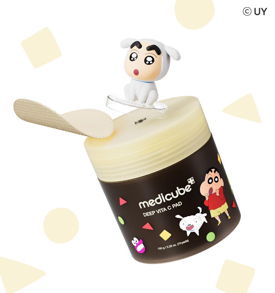 Medicube Shinchan Limited Edition Toner Pad Set (Pore Care / Succinic Acid / Deep Vita C Pads)