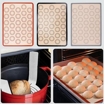 Tappetino da Forno 30 Anelli in Silicone Antiaderente Resistente al Calore Spessore 0,4 mm Sicuro per Forno e Frigorifero Ausilio per la Cottura con Bordi Antiscivolo Tappetino da Cucina