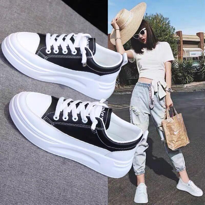 Scarpe Xiaobai 2025 nuova versione coreana piattaforma moda versatile nicchia traspirante comode resistenti all'usura fabbrica scarpe da donna