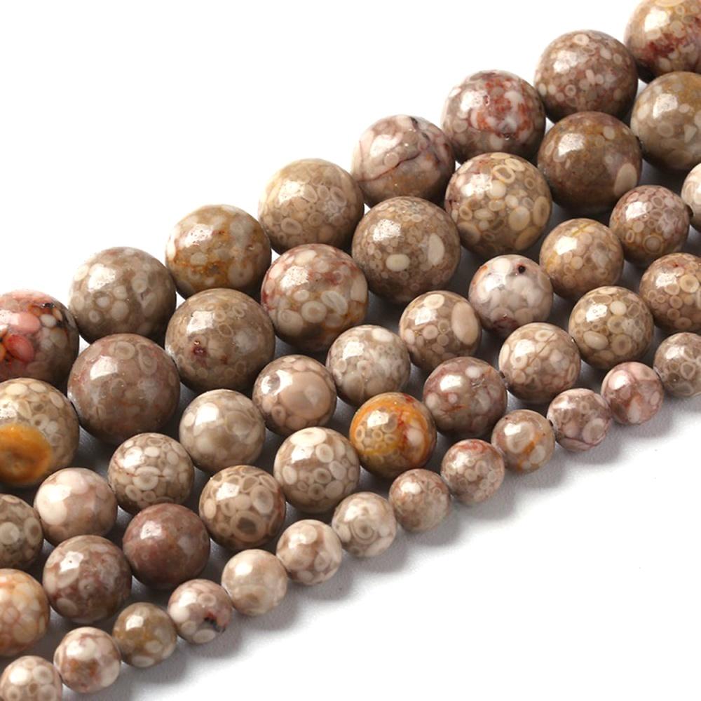 Maifan Jades  Natural Stone Round Beads 15"Strand Smooth Loose Spacer Beads 4/6/8/10/12mm for Jewelry Making DIY Bracelets Charms Accessories