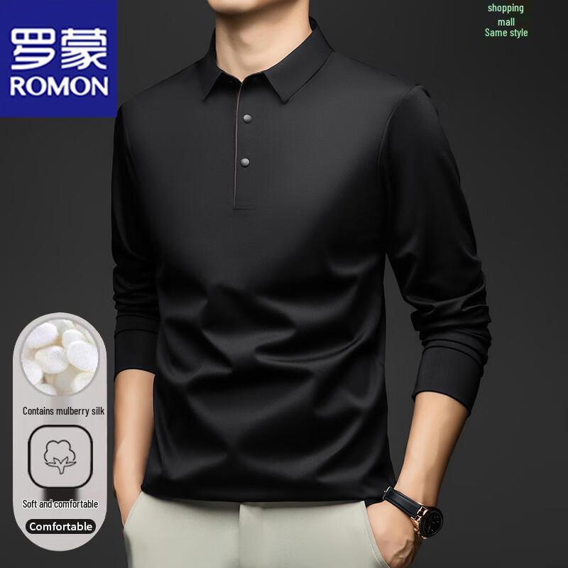 ROMON Men's Long-Sleeve Polo Shirt