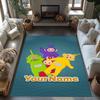 Teletubbies Customizable Name Floor Mat Design for Outdoor Game Room Study Room Kitchen Anti-slip Rug Anime Office Decor Birthday/Christmas Gift