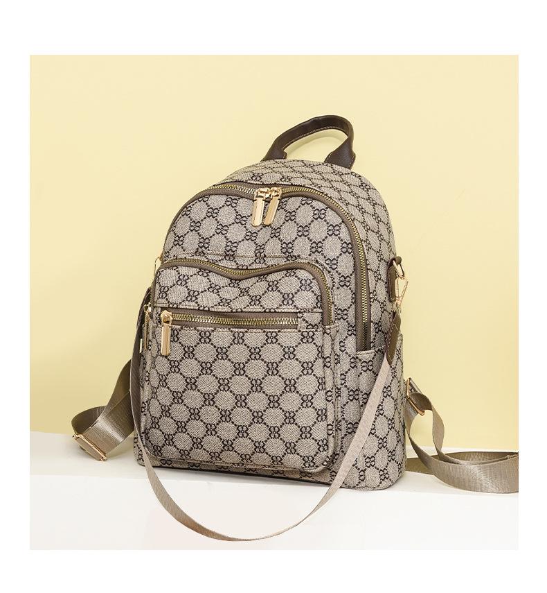 Women's Retro Korean-Style Textured PU Backpack - Casual Daily Travel Schoolbag