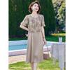 YUZHAOLIN Women's Elegant Short-Sleeve Chiffon Blouse