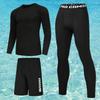 Mens UV Protection Rash Guard Set Long Sleeve Pants Short Swimwear Snorkeling Surfing Diving