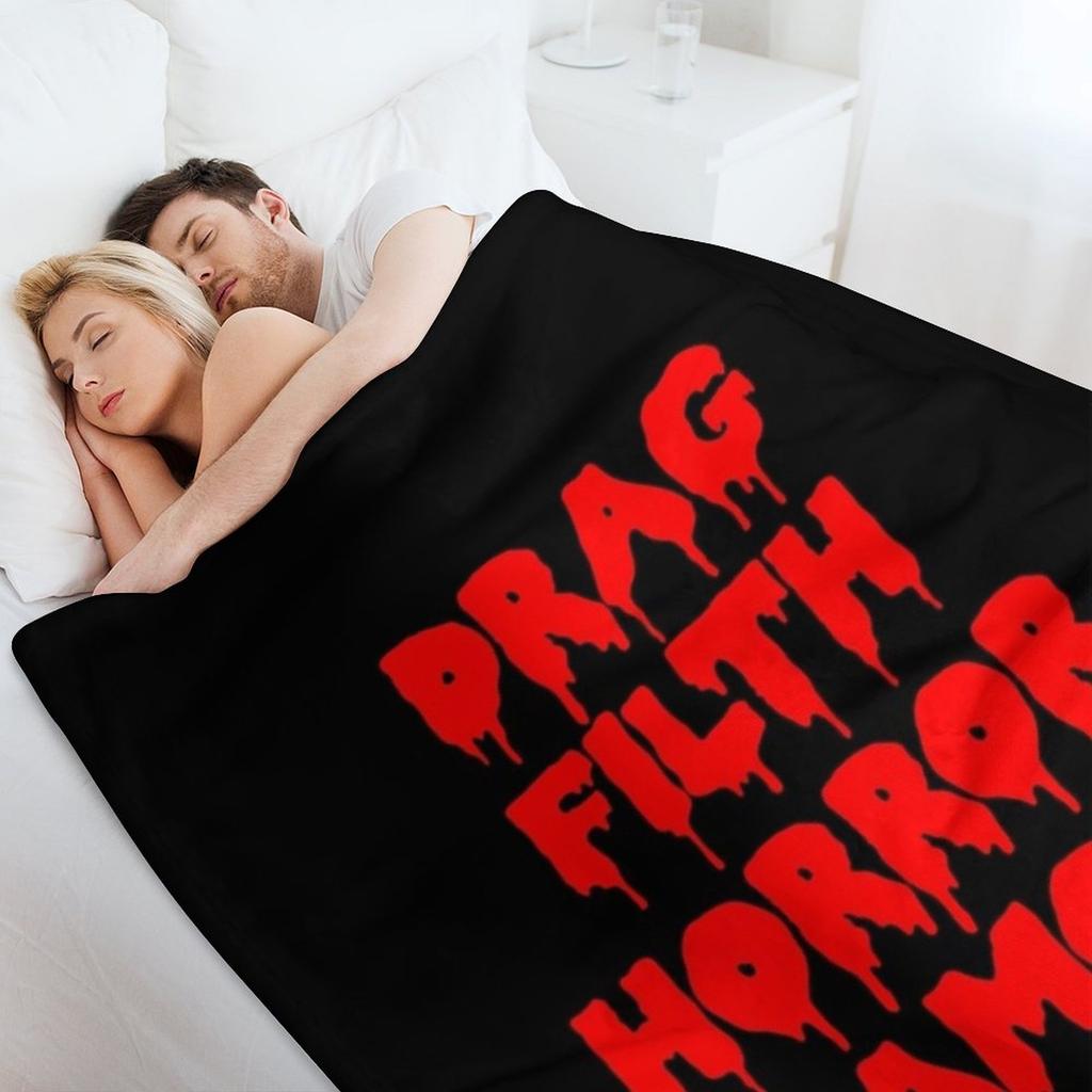 Drag Filth Horror Glamour Throw Blanket Baby Thins Soft Beds Cute Plaid Blankets