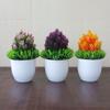 1 SET Gift Desktop Ornament Home Decor Artificial Flower Fake Potted Simulation Bonsai Plastic Plant
