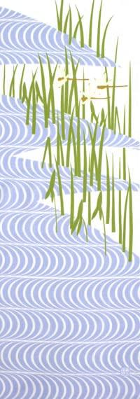 

Dyeing Anbo Hand Towel Pattern Light Authentic Dyed Cotton Tokuoka Made in Japan 35cm x 100cm Waterside Blue 100% светло-синий