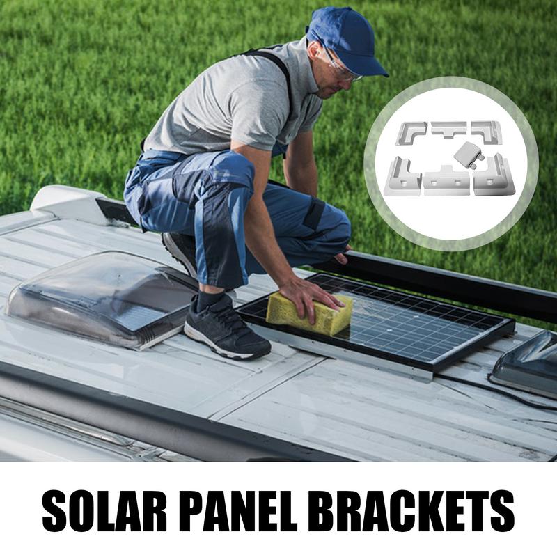 Solar Panel Mount Solar Mounting Kit No Punching Corner Bracket Kit Solar Mounting Kit UV-Resistant For Trailers Sheds RV Boats