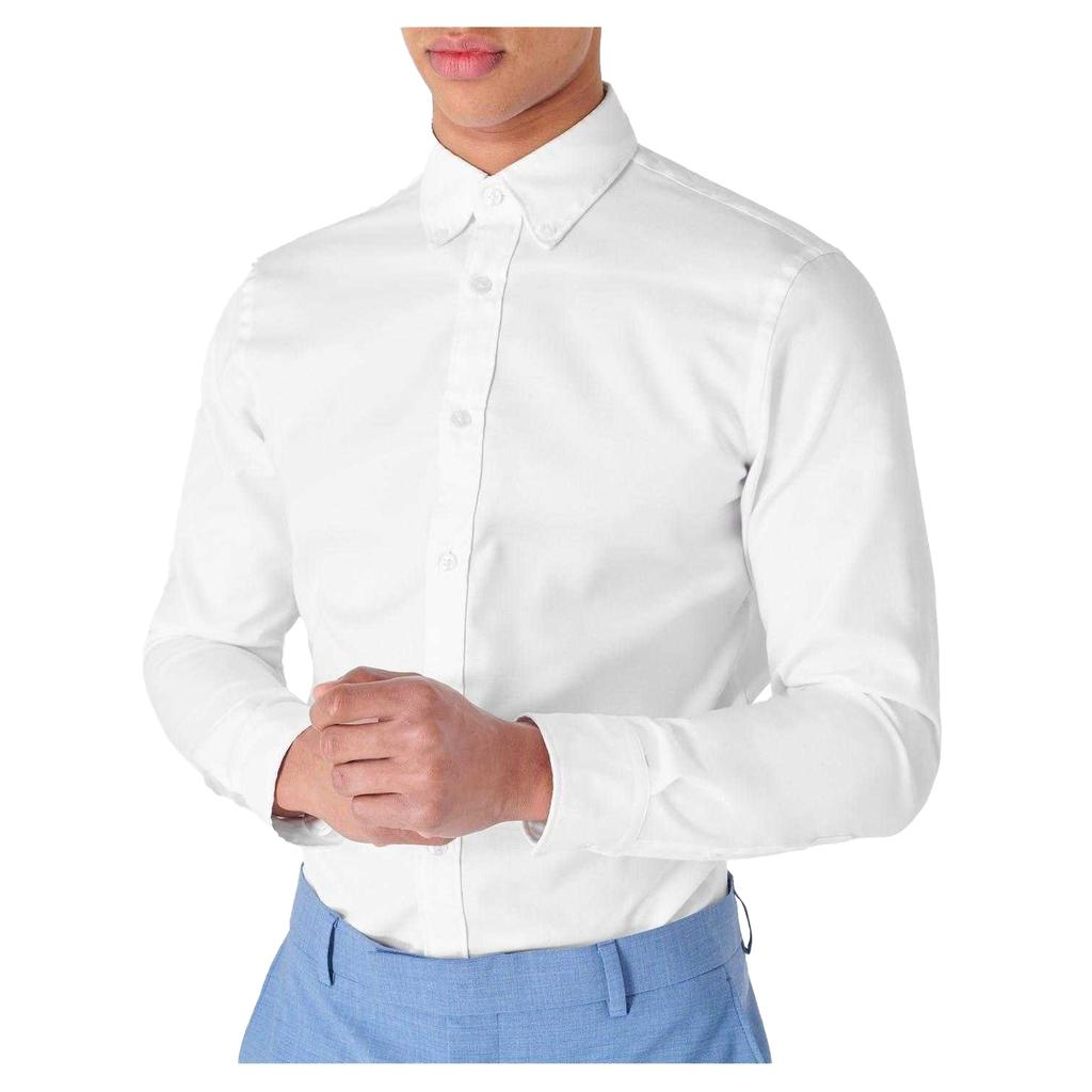 Haines and Bonner Mens Oxford Cotton Slim Button-Down Shirt