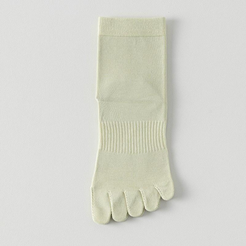 Five-Finger Socks Autumn Mid-Tube Socks Anti-Pilling, Boneless And Non-Bone-Absorbing Feet Sweat-Absorbing Cotton Tabi Socks Solid Color Sports Socks