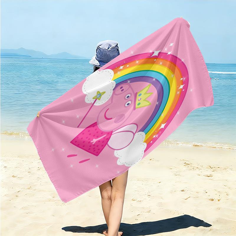 1Pc Peppa Pig Fairy Tale Beach Towel Microfiber Beach Towel Thin Absorbent For Beach Swimming Yoga Bath Sports 0917111