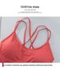 European & American Plus Size Criss-Cross Back Sports Bra - Wire-Free, Shockproof Yoga & Running Bra for Women