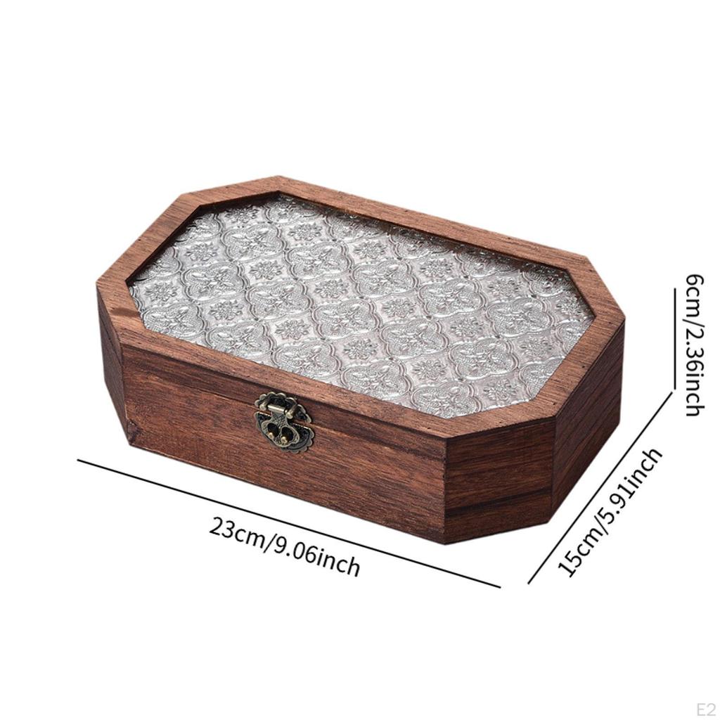 Desktop Storage Box Container Reusable Decorative Retro Styles Display Stand Organization for Office