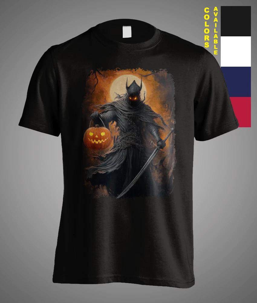 Scary Pumpkin Knight Halloween Costume Trick or Treat Funny Gift Unisex T-Shirt XXXXL