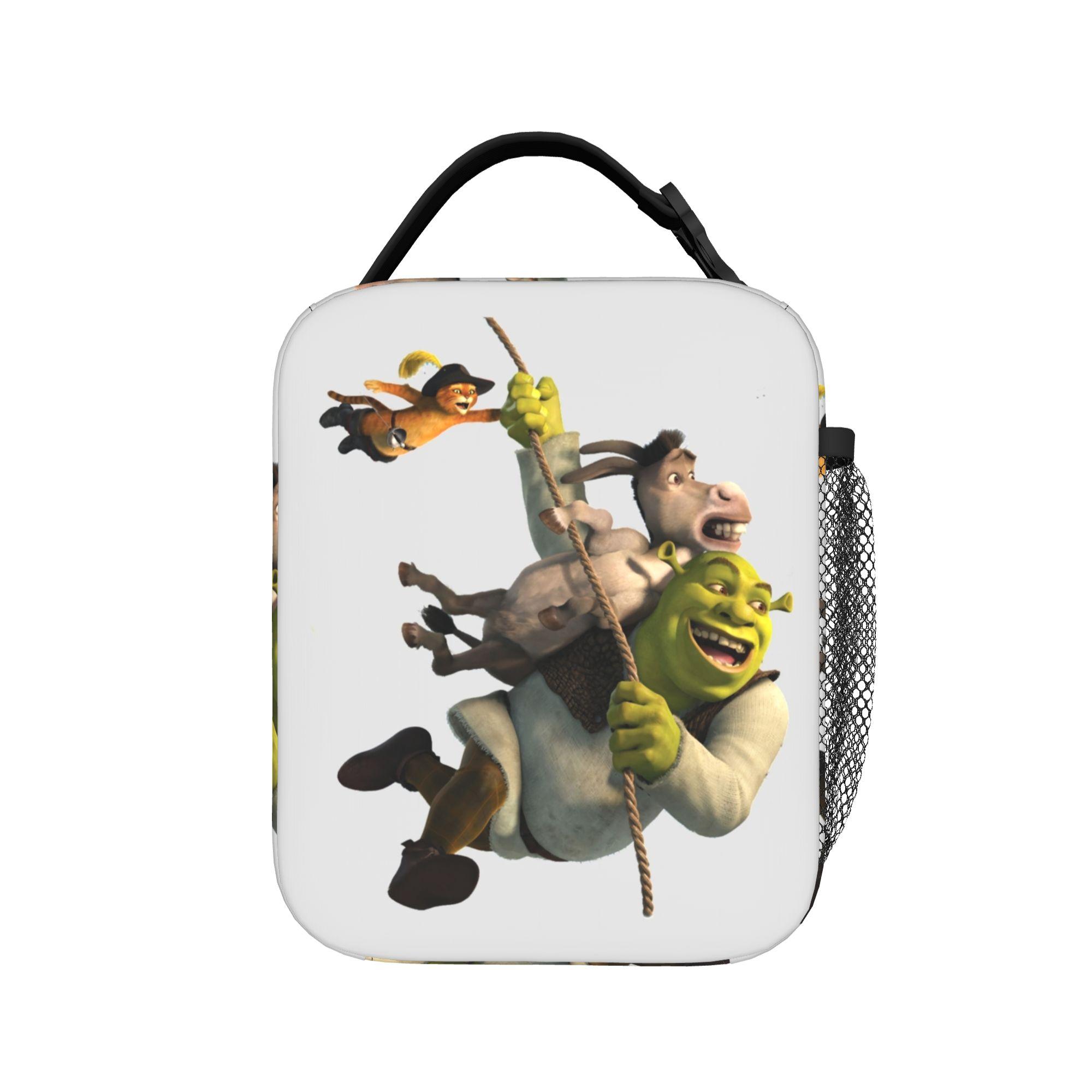 Shreks Geïsoleerde Lunchtassen Thermische Tas Herbruikbaar, Maaltijdcontainer Lekvrije Tote Lunchbox Voedseltas College Buiten One Size
