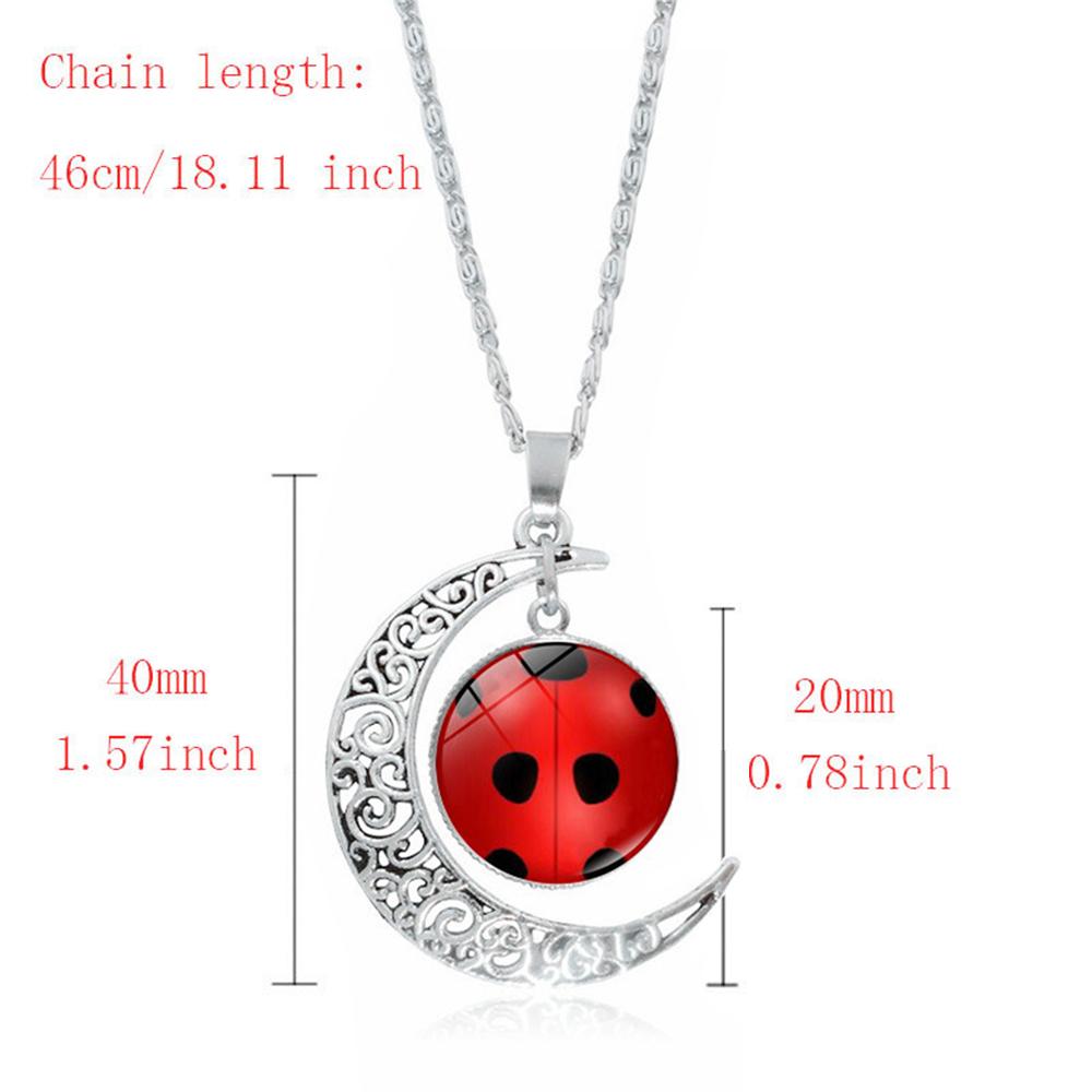 1 Set Cute Red Ladybug Necklace, Bracelet & Earrings Set For Women