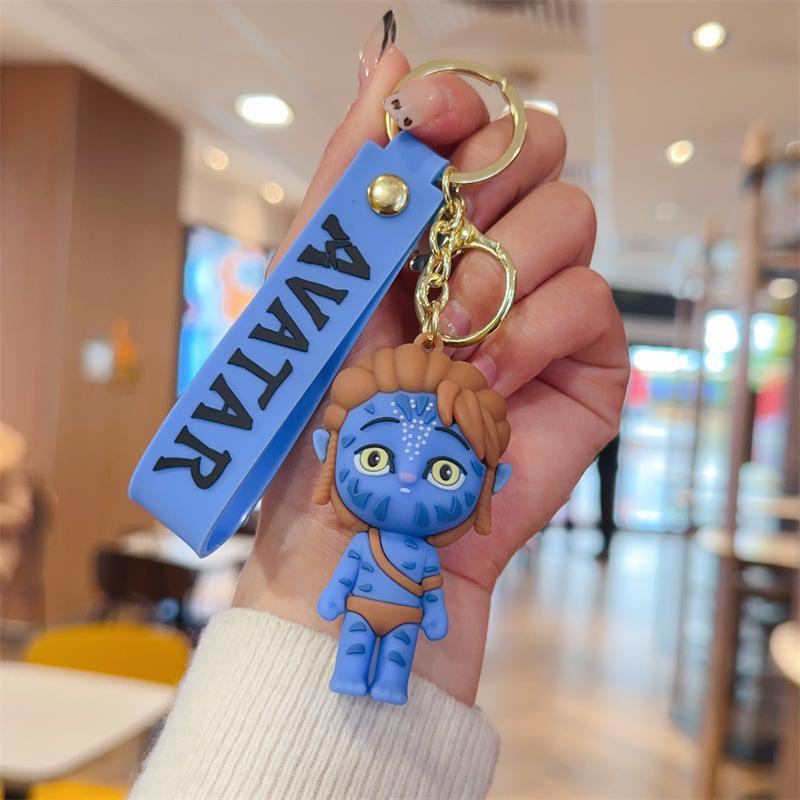 Creative Cartoon Avatar Keychain Three-Dimensional Doll Bag Couple Pendant Car Key Chain Small Gift