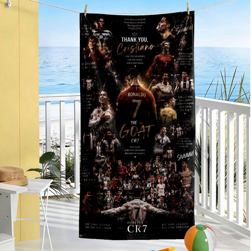 Cristiano Ronaldo Celebration Beach Towel Quick-Dry Soft Microfiber Comfortable Lightweight