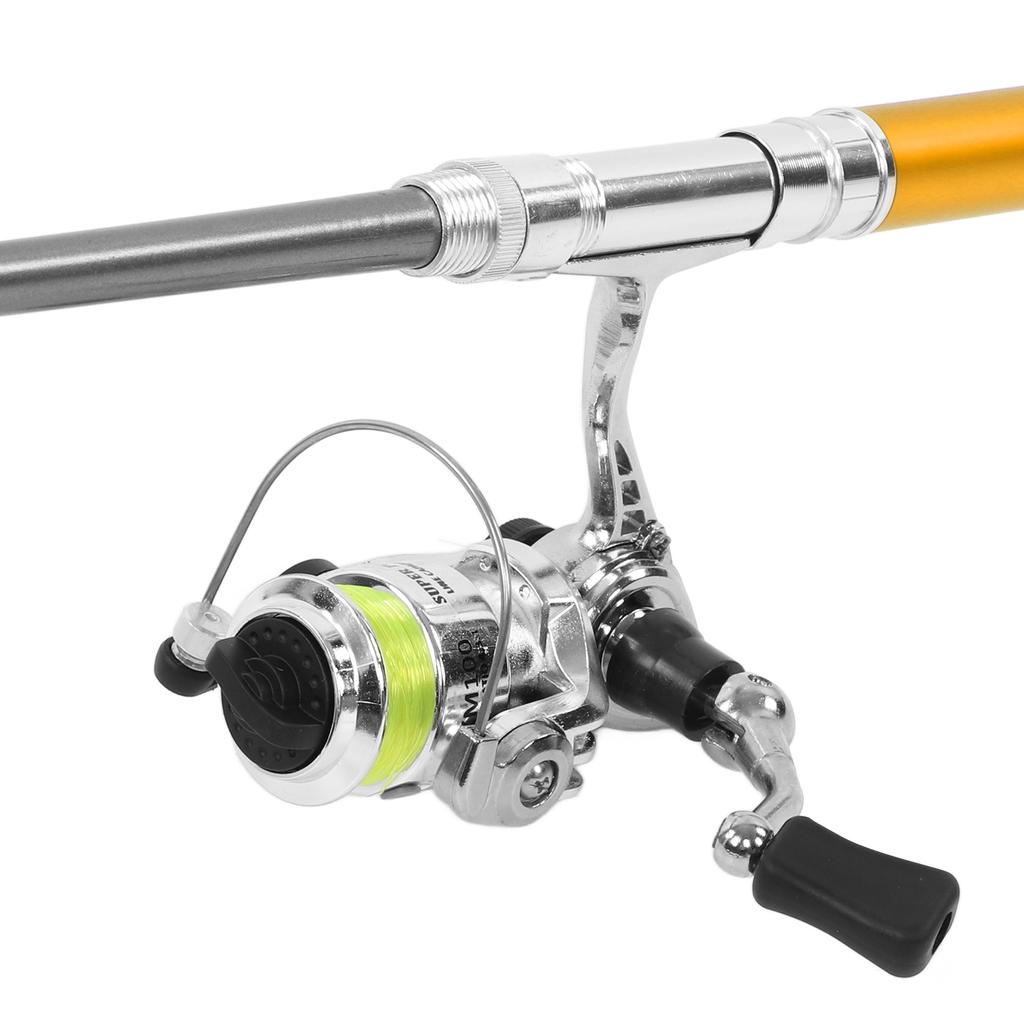 Portable   Pen Shape Fishing Rod Pole   Retractable Fishing Rod with Reel Wheel