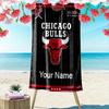 Custom NameBulls Merchandise Beach Towel Soft Microfiber Summer Towel Quick Dry Absorbent Towel for Beach Swimming Pool Travel