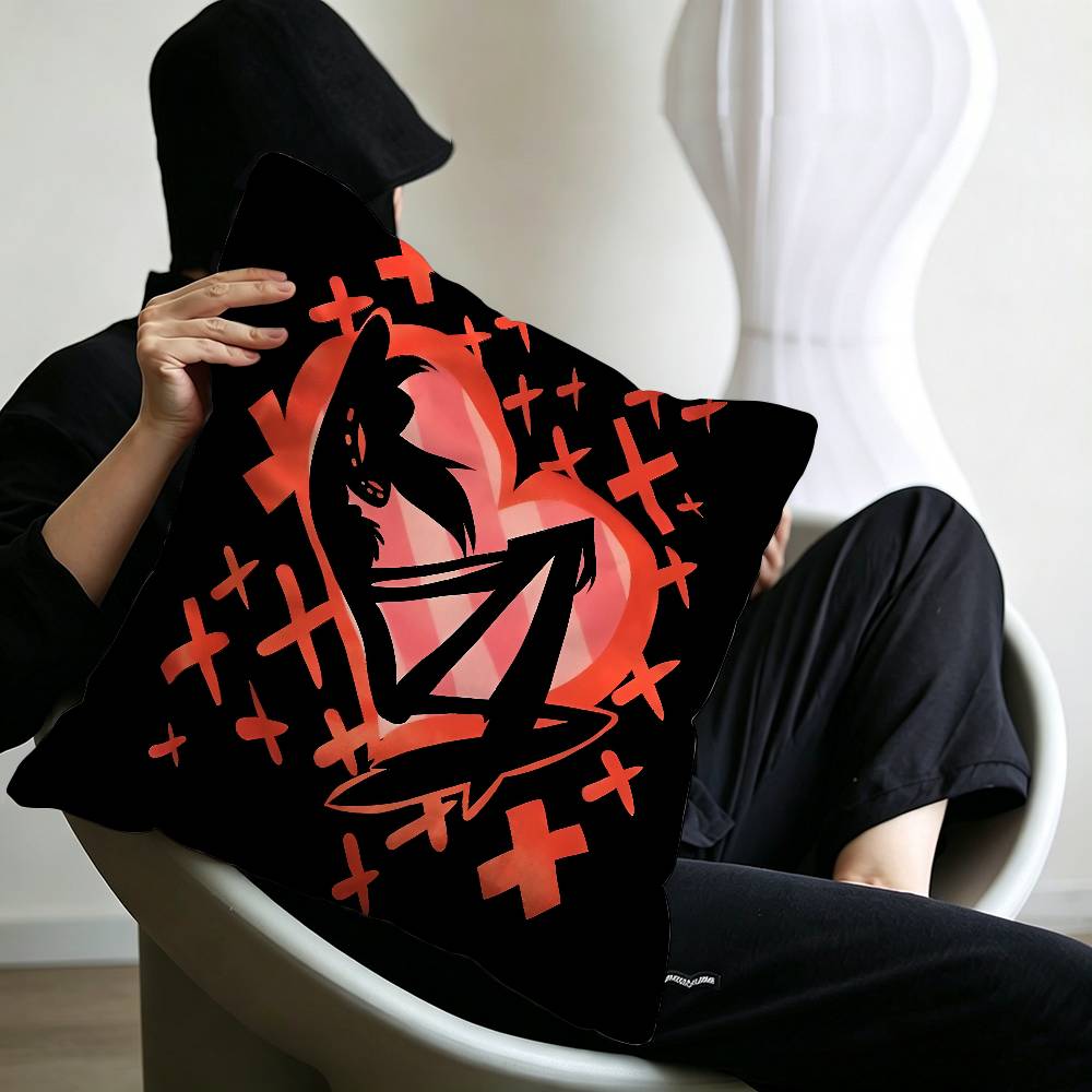 Anime Hhazbin Hhotel Angel Dust Cushion Cover Inches Farmhouse Decor Home Throw Pillow Covers for Couch Decorations