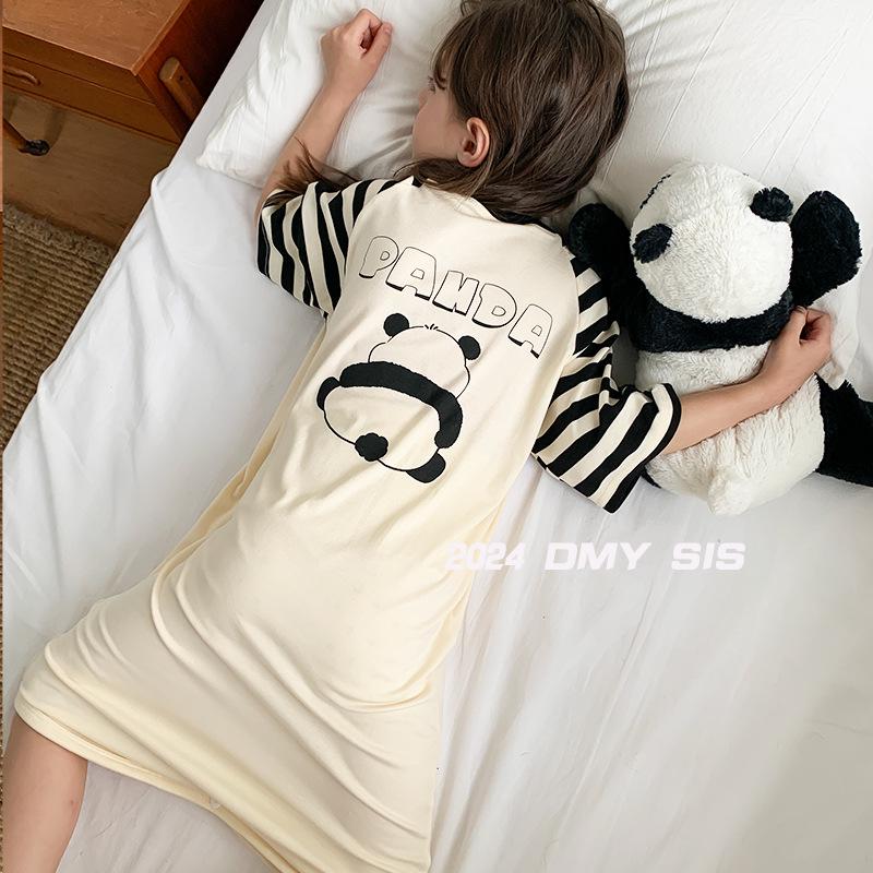 

MYSIS Летний детский модальный комбинезон-спальный мешок с короткими рукавами и разрезами на штанинах, 2-сторонний, в виде юбки, пижама с детской маской