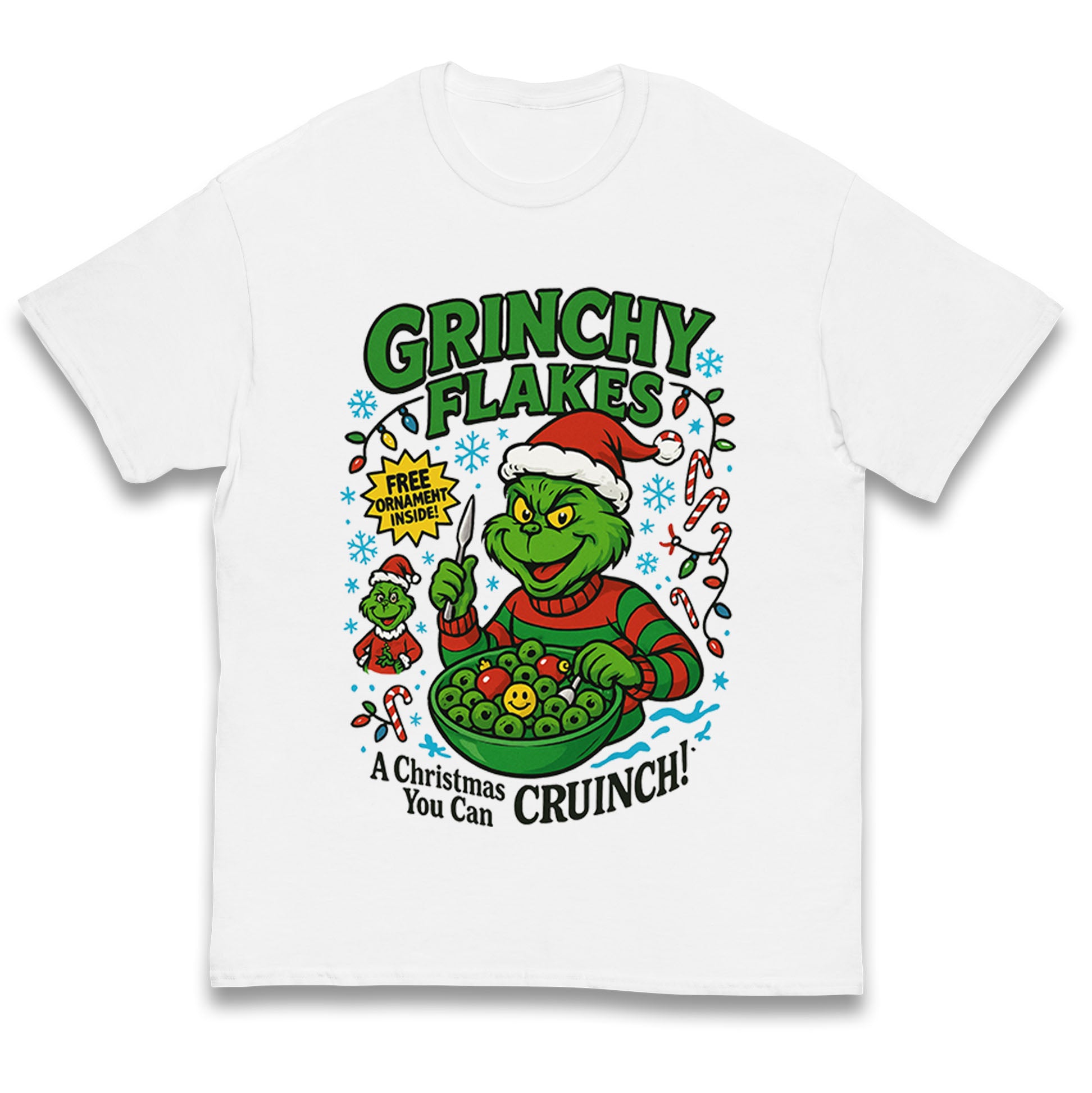 

Grinchy Flakes The Grinch Christmas Kids T Shirt 130