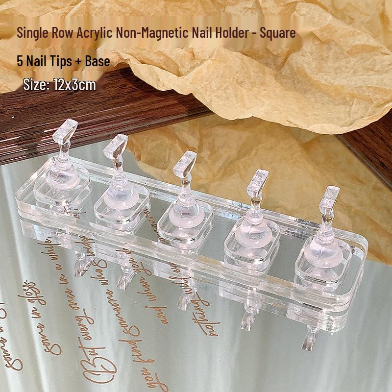 Transparent Chess Piece Acrylic Nail Art Practice Stand (Magnetic-Free)