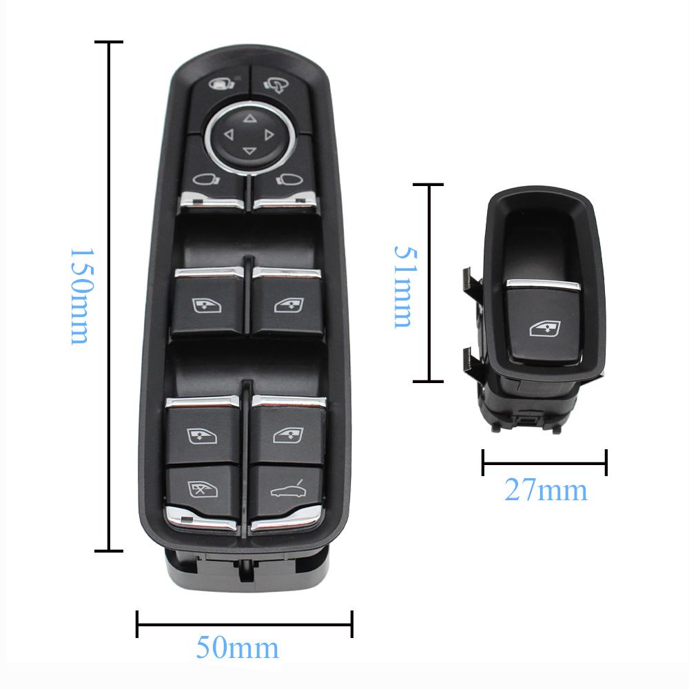Auto Hauptfensterheberschalter Bedienknopf Für Porsche Cayenne Panamera Macan 7PP959855CDML 7PP959858RDML 7PP959858MDML