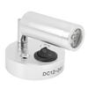 12‑24V 3W LED Reading Light Bedroom Bedside Lamp Chrome Aluminum Alloy for Boat RV SUV Trailer Silver Neutral White