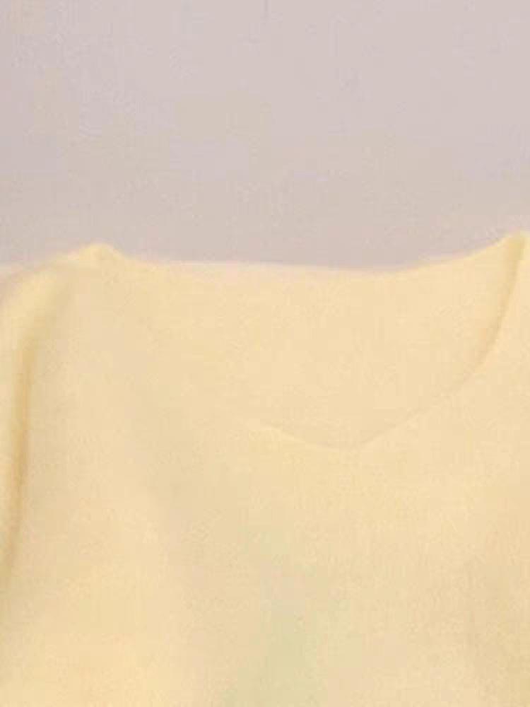Women's Yellow Chick Plush V-Neck Sweater - Winter 2025 Style
