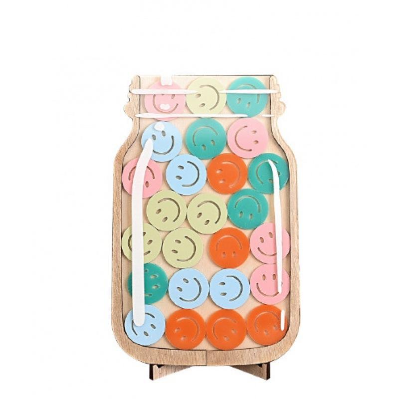 Magnetic Reward Jar Personalized Smiley Tokens Reward Jar for Kids Reward Jars for Kids Magnetic Back to School Gift for Kids 14 21cm