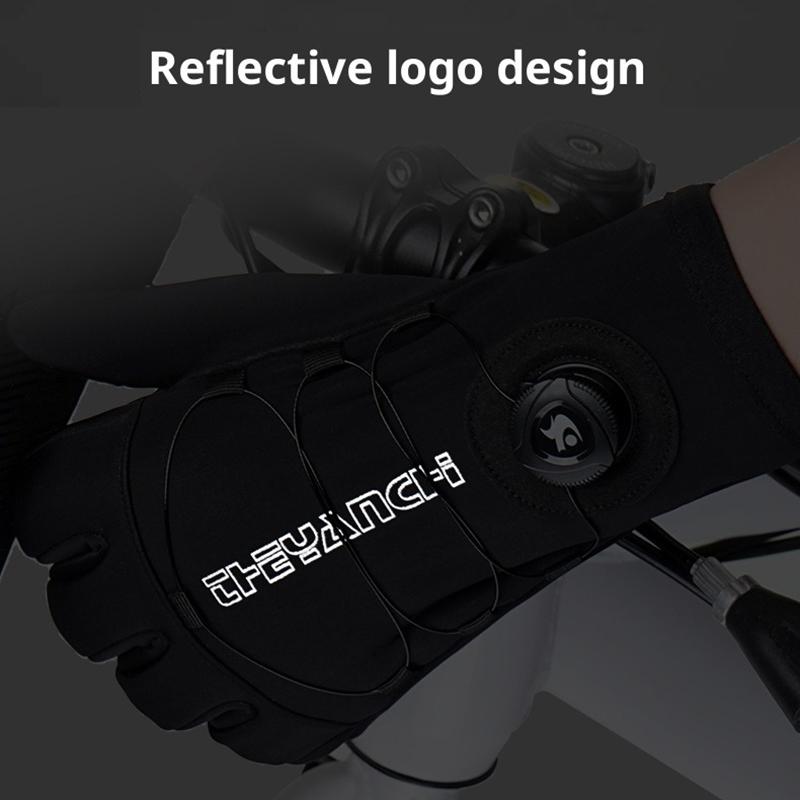 Men's Waterproof Touch Screen Cycling Gloves Winter Windproof Outdoor Motorcycle Ski Bike Warm Gloves for Riding And Scooter