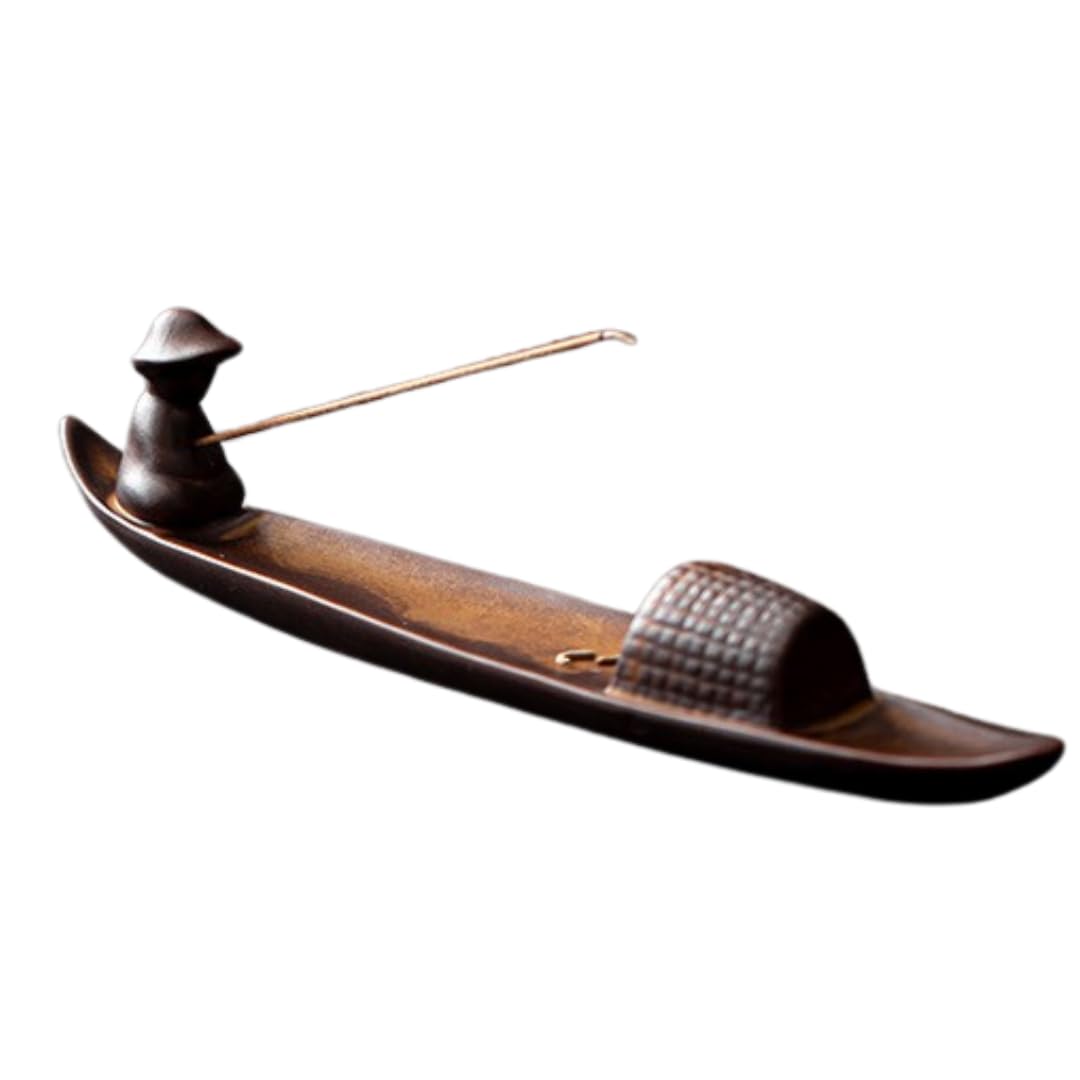 

To all Genie Incense Holder, Spill-Proof, Stylish, Horizontal, Cute, Boat-Shaped Incense Holder (Boat Shape)