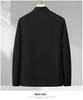 Men’s Light Luxury Double-Layer Business Casual Jacket - Stand-Up Collar, Solid Color, Suitable for Spring and Autumn