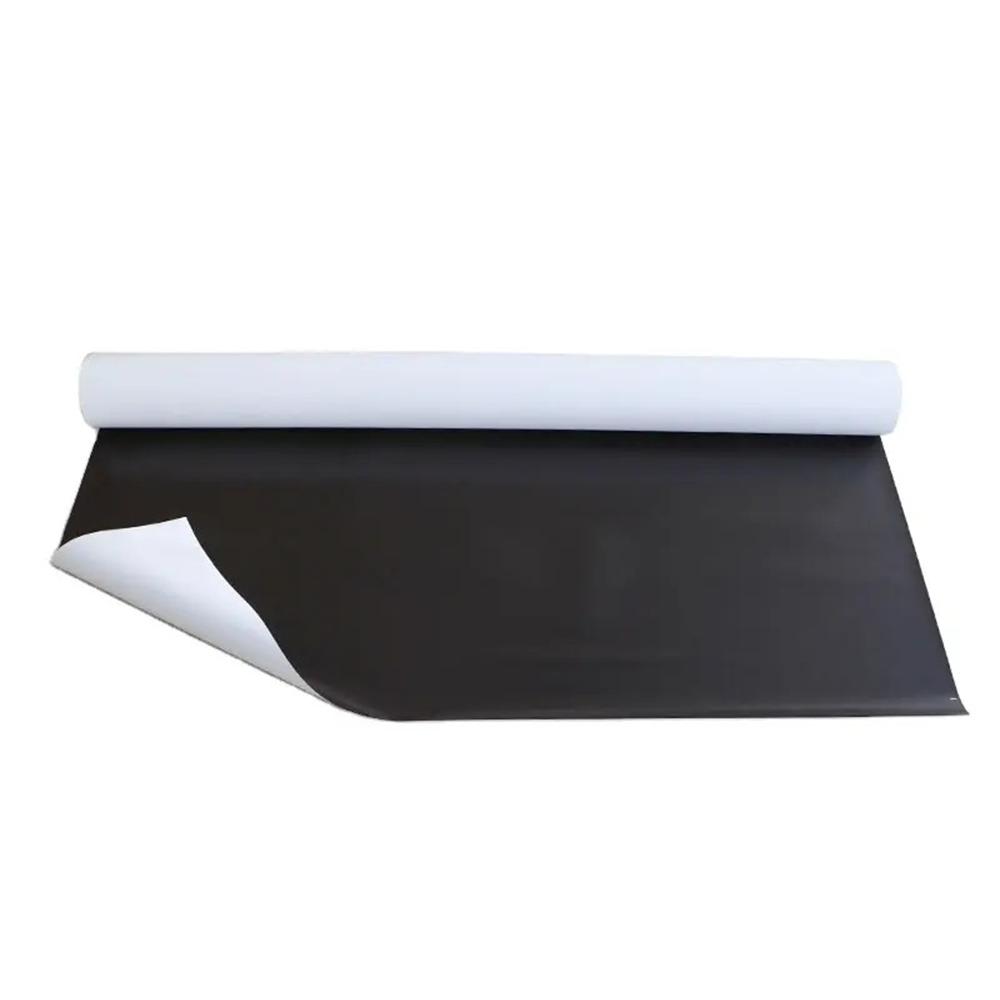 Lámina de Acero Ferromagnético 0,5 mm Negra Por Metros Con Adhesivo - 61/100 Cm