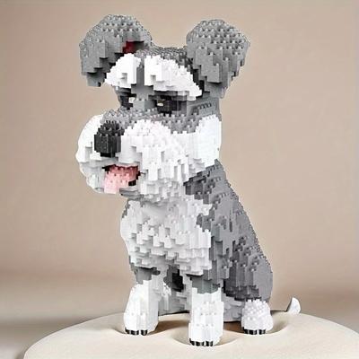 Poodle Building Blocks Set Pet Dog Blocks Desktop Living Room Decorative Ornaments Gift