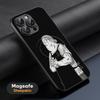 Taro Sakamoto Japan hot anime Phone Case For iPhone 16 15 14 13 12 11 Plus Pro Max  High-end Luxury Magsafe Sheepskin