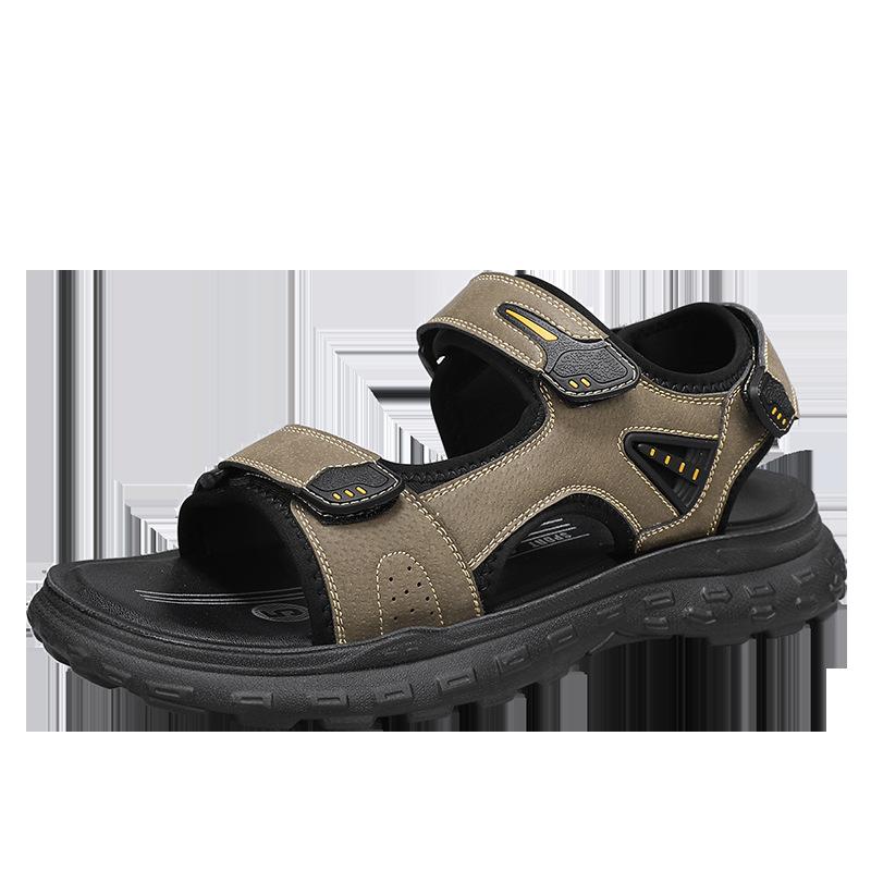 Men's Sandals 2024 New Velcro Summer Wear Non-slip and Wear-resistant Outdoor Driving Dual-purpose Sports Beach Shoes